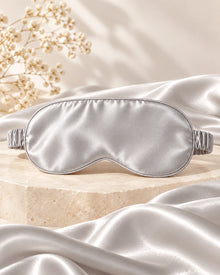 Smoozely Cloud Silk sleep mask in moonstone silver