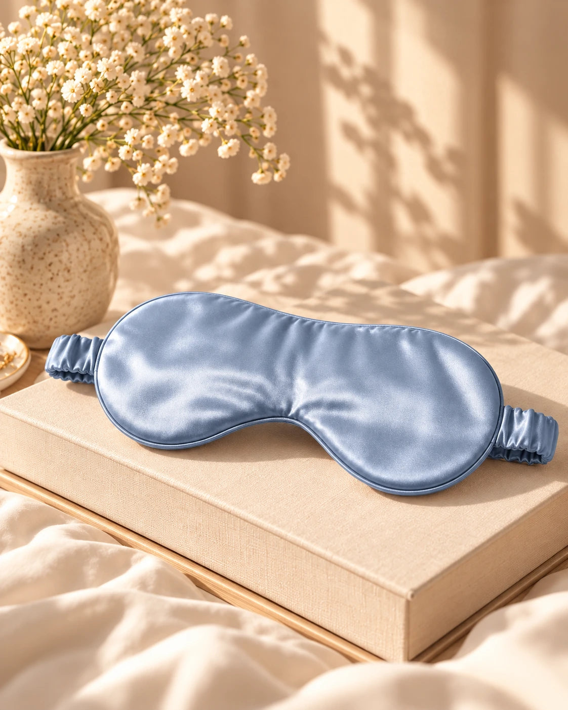 Smoozely Cloud Silk sleep mask in morning sky