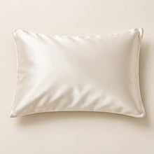 Smoozely silk pillowcase studio view in ivory cloud