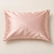 Smoozely silk pillowcase studio view in soft blush