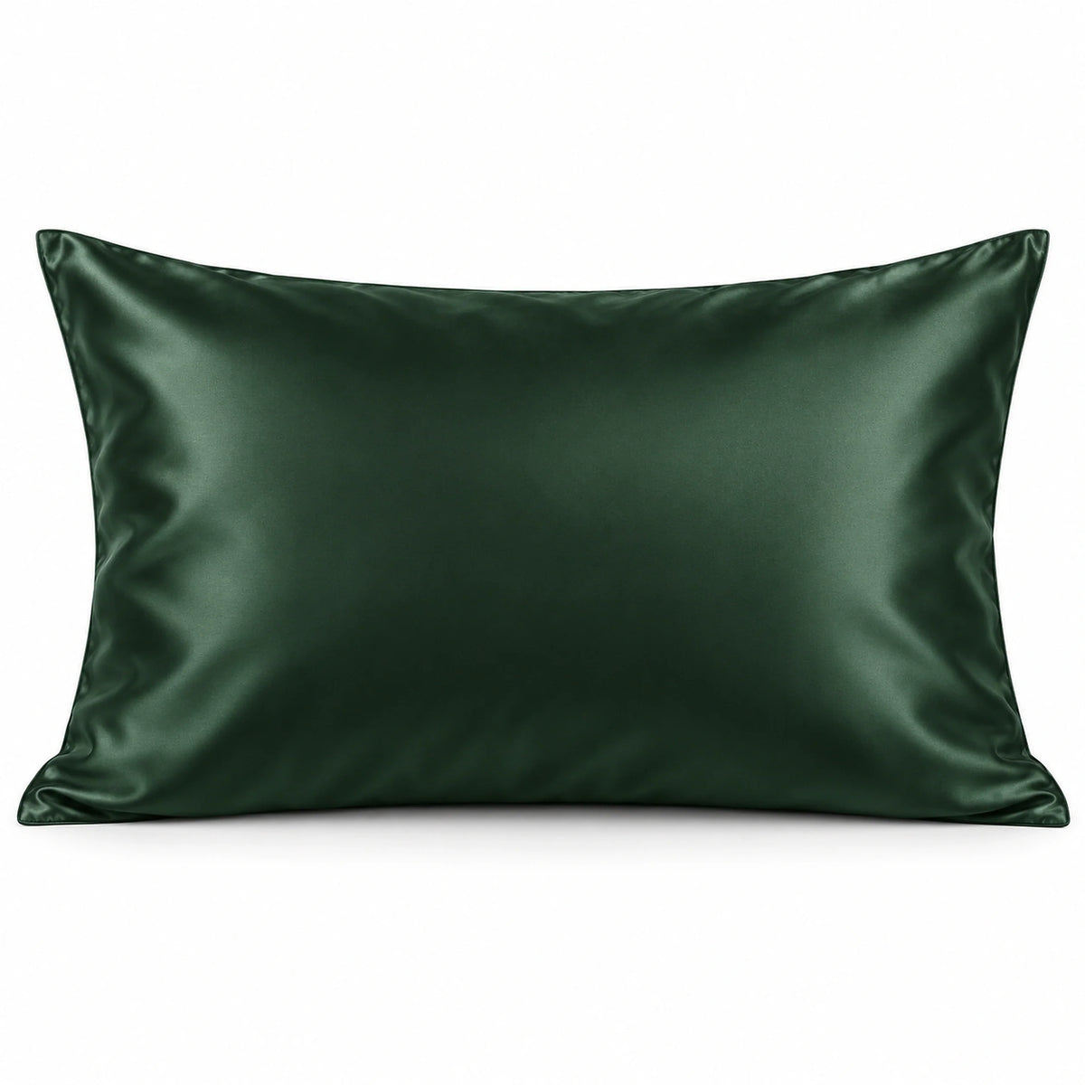 Smoozely silk pillowcase studio view in deep forest